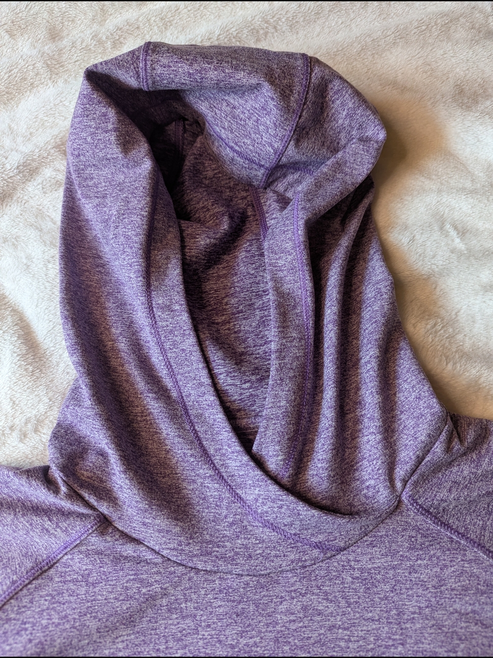 Duluth Trading Co Women's NOGA Plushcious Hoodie Heather Purple - Picture 6 of 9